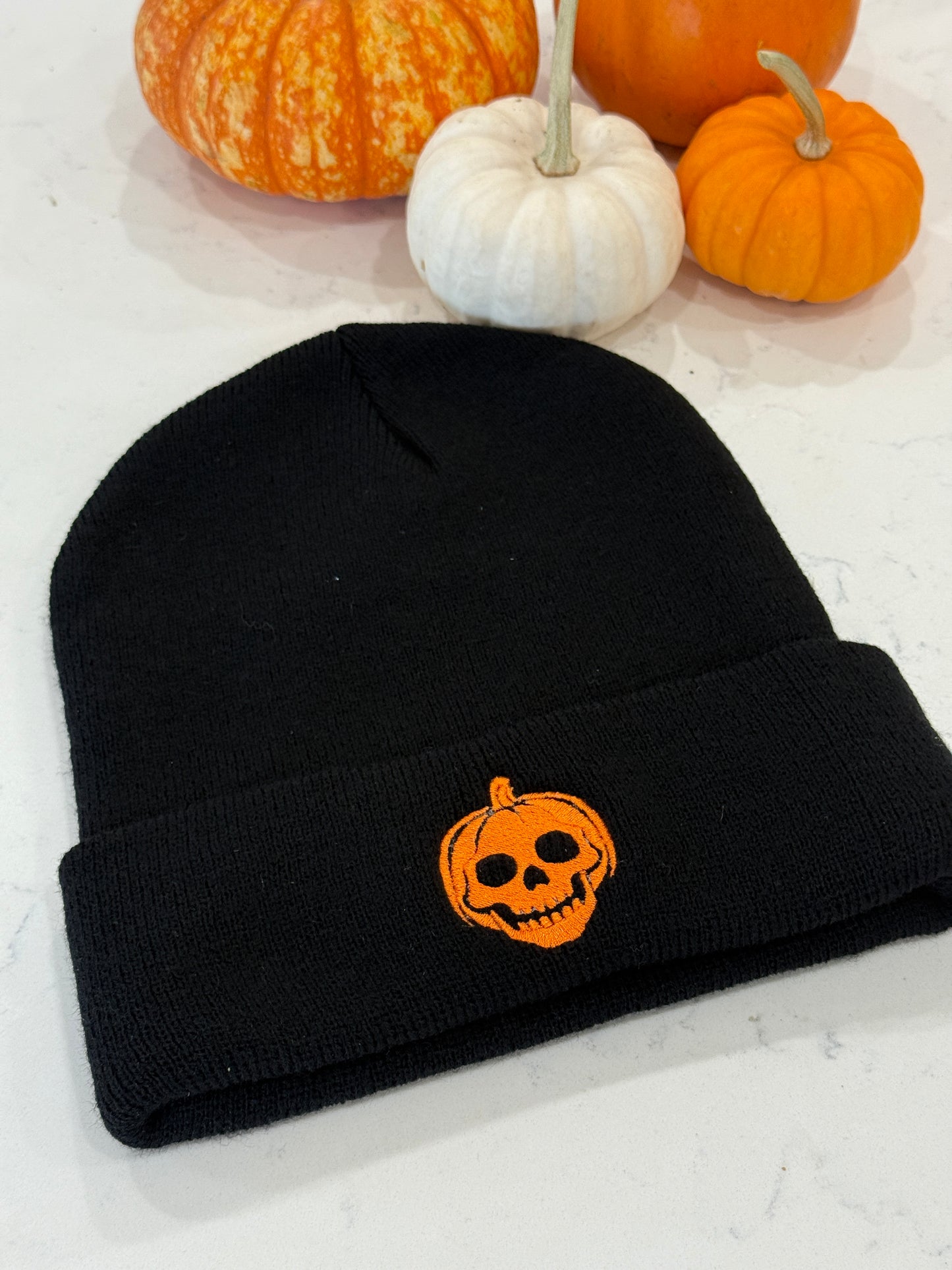 Pumpkin Skull Beanie