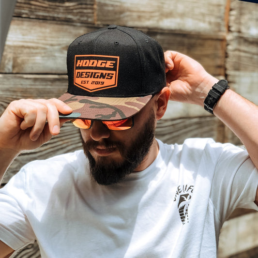 HD Camo Moto Shield Flat-Bill Snap-Back