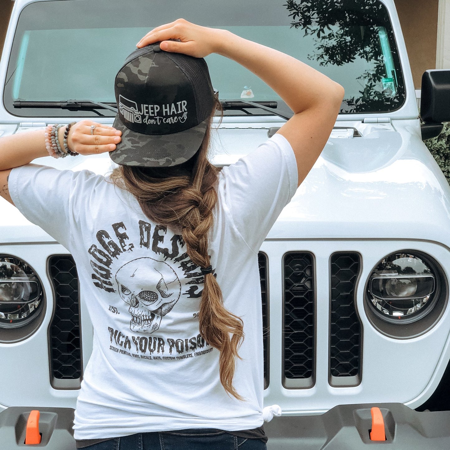 Jeep Hair Snap Back Trucker Hat